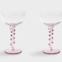 Set Of Two Pink Spiral Champagne / Cocktail Glasses, thumbnail 5 of 5