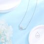 Clear Cz Leaf Pendant Necklace In Sterling Silver, thumbnail 4 of 12