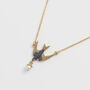 Swallow And Pearl Necklace, thumbnail 1 of 9