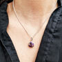 Amethyst February Birthstone Sterling Silver Necklace, thumbnail 3 of 5