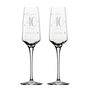 Pair Of Ruby 40 Year Wedding Anniversary Diamante Glass Flutes, thumbnail 2 of 6