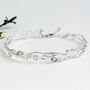 Riviera Blue Topaz And Freshwater Pearl Bracelet, thumbnail 3 of 6