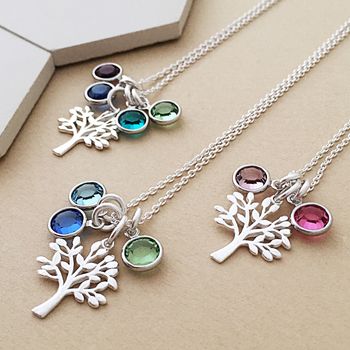 Family Tree With Birthstones Necklace, 2 of 7