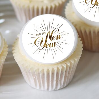 Happy New Year Design Edible Drink Toppers, 2 of 4