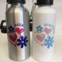 Personalised Heart And Flower Water Bottle, thumbnail 3 of 5
