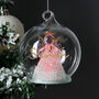 Personalised Christmas LED Angel Light Up Bauble, thumbnail 2 of 4