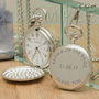 Personalised Polished Silver Pocket Watch, thumbnail 3 of 6
