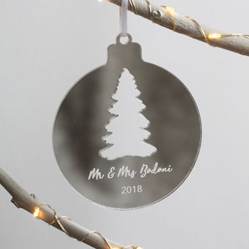 Personalised Christmas Tree Acrylic Ornament, 2 of 2