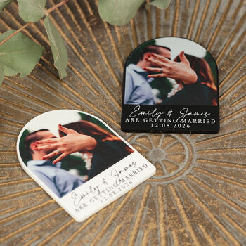 Acrylic Photo Wedding Save The Date Magnets, 7 of 9