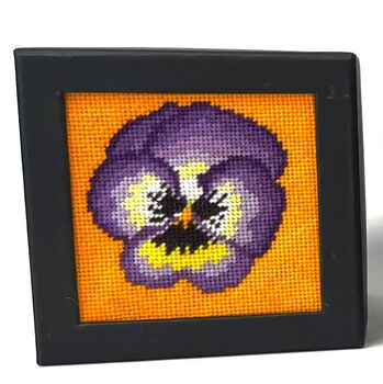 Pansy Stitch Your Own Box Tapestry Kit, 2 of 7
