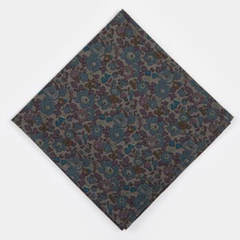 Mens Green And Purple Floral Pocket Square, 2 of 6