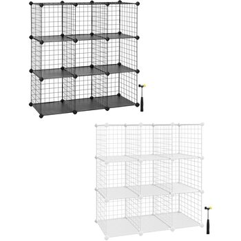 Nine Cube Wire Grid Storage Shelving Unit, 7 of 7