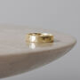 Brushed Hammered 9ct/18ct Gold 5mm Ring, thumbnail 3 of 8