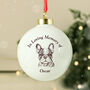 Dog Memorial Christmas Bauble Dog Loss Ornament, thumbnail 4 of 8