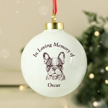 Dog Memorial Christmas Bauble Dog Loss Ornament, 4 of 8