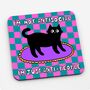 Antisocial Cat Coaster, thumbnail 1 of 4