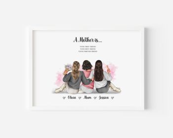 Personalised Mother And Two Daughters Print Gift, 2 of 7