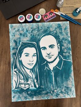 Personalised Portrait From Photo | Paint Your Own | Diy Kit | 50 X 40cm, 2 of 8