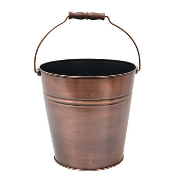 Personalised Vintage Copper Tool Storage Bucket, 2 of 8