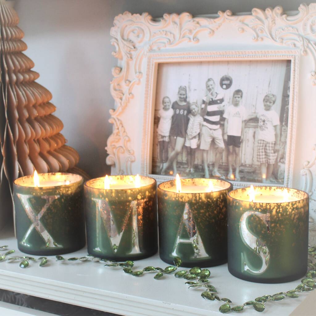 Set Of Four Gift Boxed 'Xmas' Scented Candles, 1 of 7