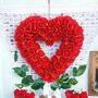 Handmade Heart Shaped Artificial Rose Wreath, thumbnail 3 of 6