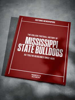 Mississippi State Bulldogs College Football Personalised Newspaper History Book, 8 of 8