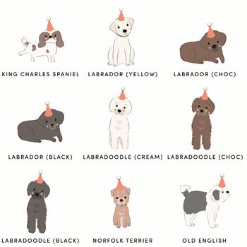 The Dog Lover's A To Z With Personalised Dog Breed Birthday Card, 9 of 12