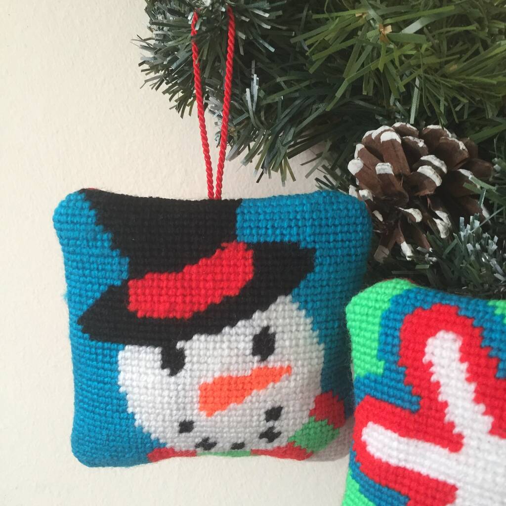 Make Your Own Snowman Tapestry Christmas Decoration By StitchMe