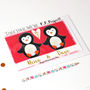 Personalised Penguin Couple Valentine's Card, thumbnail 5 of 9
