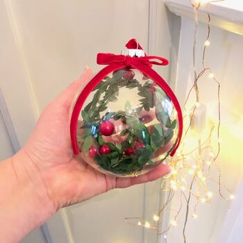 Christmas Red Berry Filled Bauble, 5 of 6