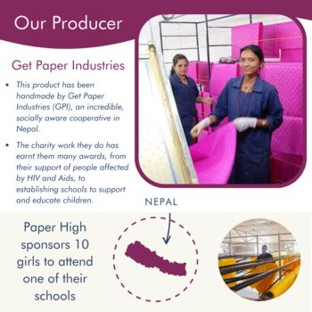 Fair Trade Lokta Paper Five Sheet Gift Wrap Packs, 6 of 7