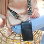 Personalised Leather Phone Purse With Patterned Strap, thumbnail 2 of 9