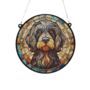 Cockapoo Black Stained Glass Effect Suncatcher, thumbnail 3 of 6