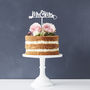 Romantic Mr And Mrs Heart Arrow Cake Topper, thumbnail 1 of 5