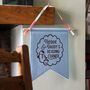 Personalised Daddy's Reading Corner Pennant Flag Gift For Dad, thumbnail 1 of 6