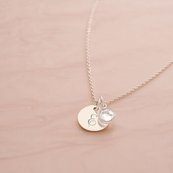 Personalised Initial Birthstone Necklace, 7 of 12