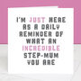 Incredible Step Mum Mother's Day Card, thumbnail 1 of 2