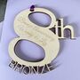 Personalised Bronze 8th Wedding Meaning Anniversary Card, thumbnail 7 of 11