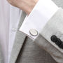 Personalised Oval Message Cufflinks, thumbnail 3 of 7