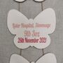 Baby Birth Details Wall Hanging Pink White Butterfly, thumbnail 6 of 8