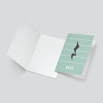 Rest Note Greetings Card | Music Teacher / Retirement, 2 of 5
