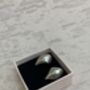 Minimalist Silver Droplet Dome Stud Earrings, thumbnail 3 of 4