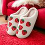 Plush Soft Cosy Strawberry Slippers, thumbnail 2 of 4