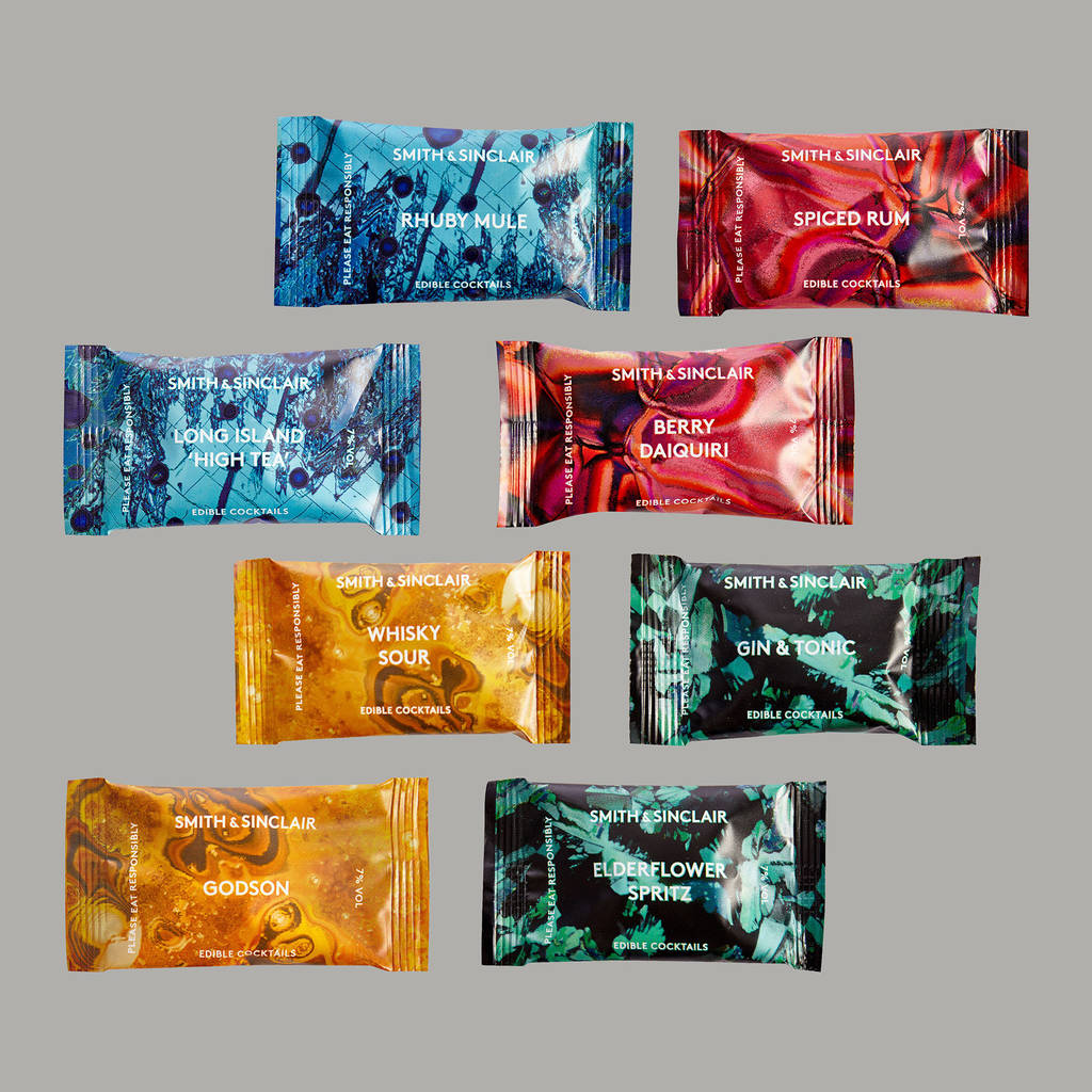 luxury mixed cocktail alcoholic sweets box of 16 by smith & sinclair