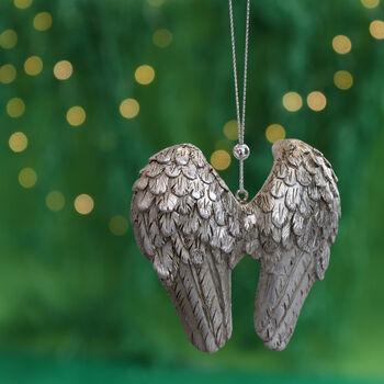Silver Angel Wing Memory Bauble, 3 of 4