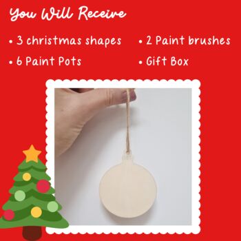 Paint Your Own Christmas Decorations Kit, 2 of 4