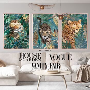 Three Prints Big Cats Jungle Tiger Cheetah Leopard Art, 2 of 10