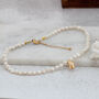Pearl Choker Necklace With Gold Plated Seashell Charms, thumbnail 7 of 11