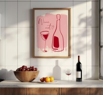Wine Not Wall Art Print Kitchen Disco, 5 of 6