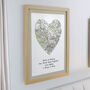 Wedding Anniversary Gifts Personalised Map Location Print, thumbnail 4 of 9